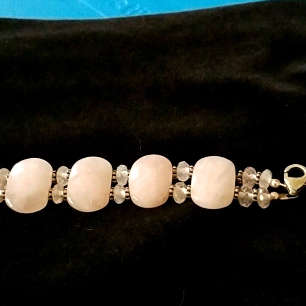 Epiphany pale pink stone bracelet